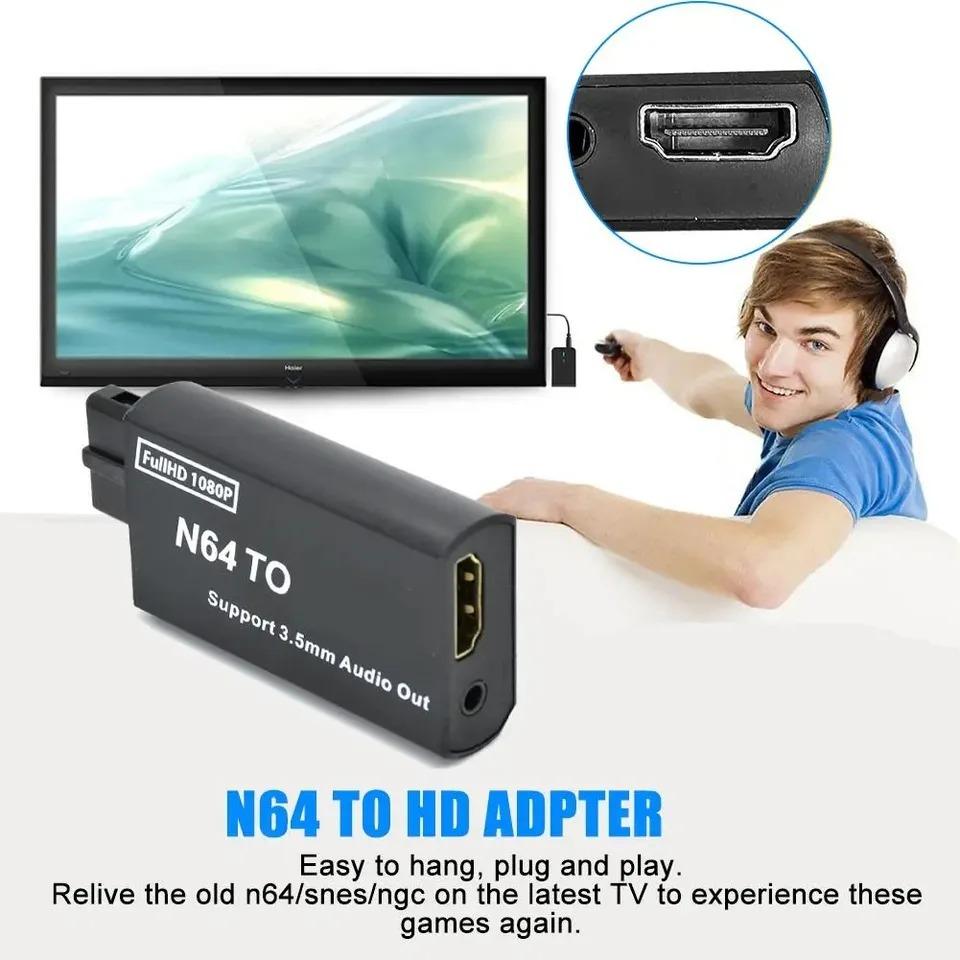 Convertor 1080P N64 la Compatibil HDMI Adaptor Joc Plug and Play Adaptor Cablu HD Pentru Nintendo 64/NGC/SNES Accesorii