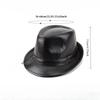 PU British Style Short Brim Jazz Caps Hats Fashion Middle-aged and Elderly Autumn and Winter Outdoor Leisure Gentlemen Jazz Hat for Men Panama Hat