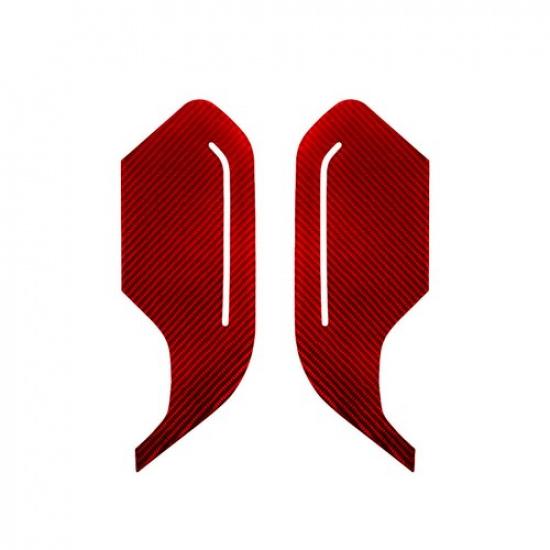 2Pcs Red Carbon Fiber Rear Door Panel Cover Trim For Jeep Wrangler JL Gladiator