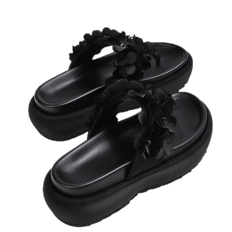Slippers women's summer outer wear new summer women's shoes toe heightened thick-soled flip-flops sandals