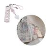 Trendy Lace Ribbon Key Rings Pendant Heart Pendant Key Chains Beaded Accessories