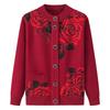 Spring and Autumn Sweater Cardigan Middle-aged and Elderly Autumn and Winter Clothes Female Elderly Mother Knitted Jacket