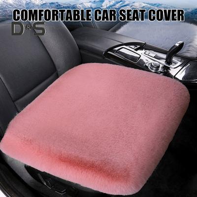 Thickened Plush Car Seat Cushion Set Anti-Slip Design Moisture-Wicking Easy Installation Soft Fluffy Front Back Seat Covers