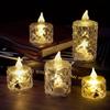 24PCS LED Flameless Candles Crystal Electronic Night Lamp for Date Party Valentine's Day Bedroom Wedding Christmas Decorations