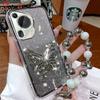 3D Butterfly Phone Holder  Bracelet Glitter Plating Case for Motorola Moto G22 G24 G30 G20 G10 G31 G32 G42 G50 G52 G53 G54 G84