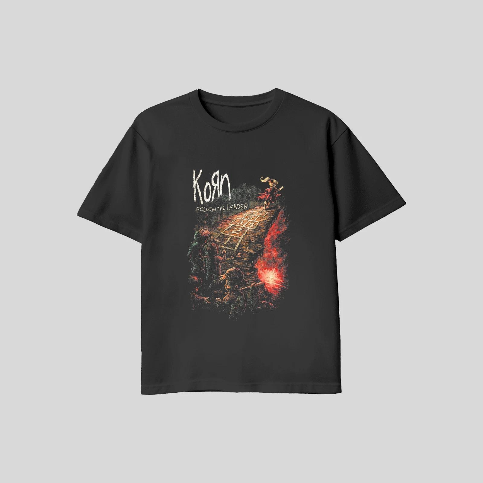 Unisex Adult Casual Graphic Korn Follow The Leader T Shirt Gildan X... S