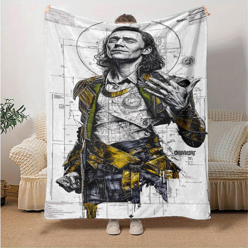 1pc Thor Love Thunder Loki Artwork Marvel Soft Throw Blanket Flannel All Season Light Weight Living Room/Bedroom Warm Blanket. M731029