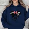 Disney Mickey and Minnie Family Vacation Print Multi-color Available Spring and Autumn Hoodie, Disney Journey Top for Girls