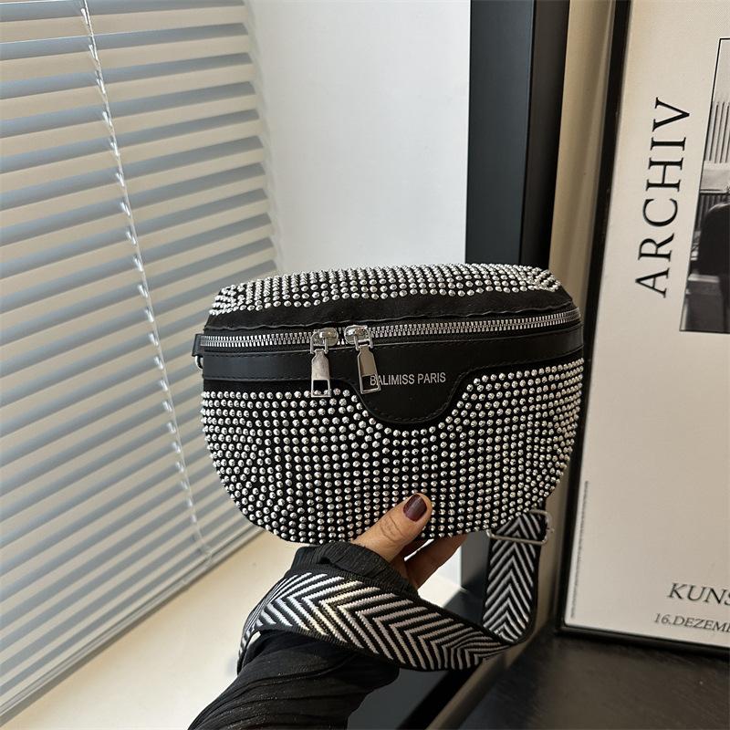 Bright Diamond Bag Fashion Shoulder Fanny Bag Crossbody Bag Women'S Versatile Trend Underarm Bag