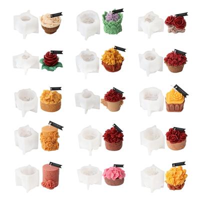 Pot Culture Candle Silicone Mold Handmade Soap Moulds for Candle Making DIY Resin Crafts Rose Scented Candle Resin Mold