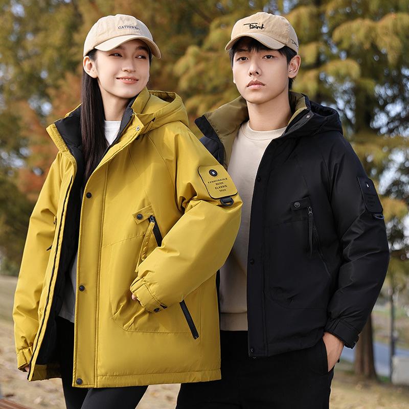 New winter workwear, thickened and warm short down cotton jacket, cotton jacket, women's cotton jacket, loose couple clothes