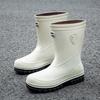 Fashion men's water shoes non-slip rain boots medium tube Korean version waterproof rain shoes new short tube
