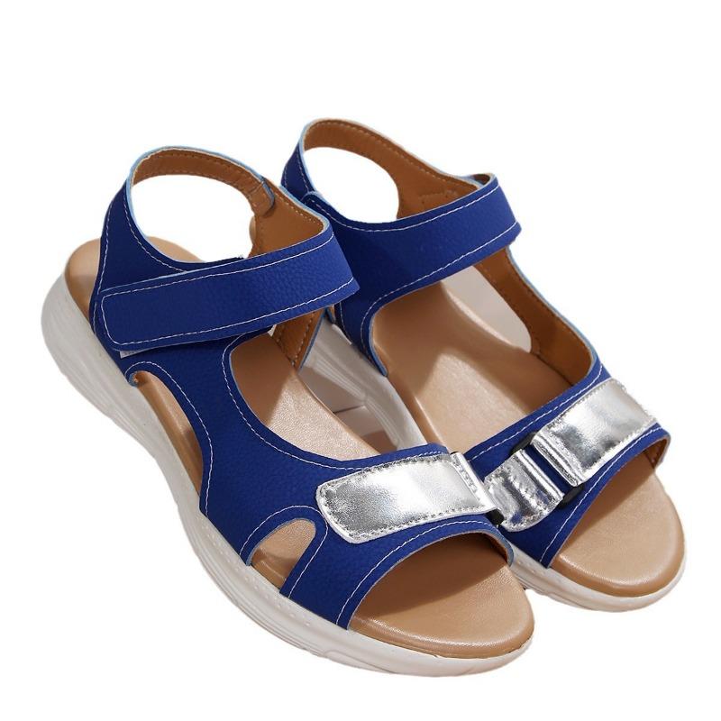 New Summer Women's Shoes Large Size Platform Casual Sandals with Velcro Sandals Women's Shoes