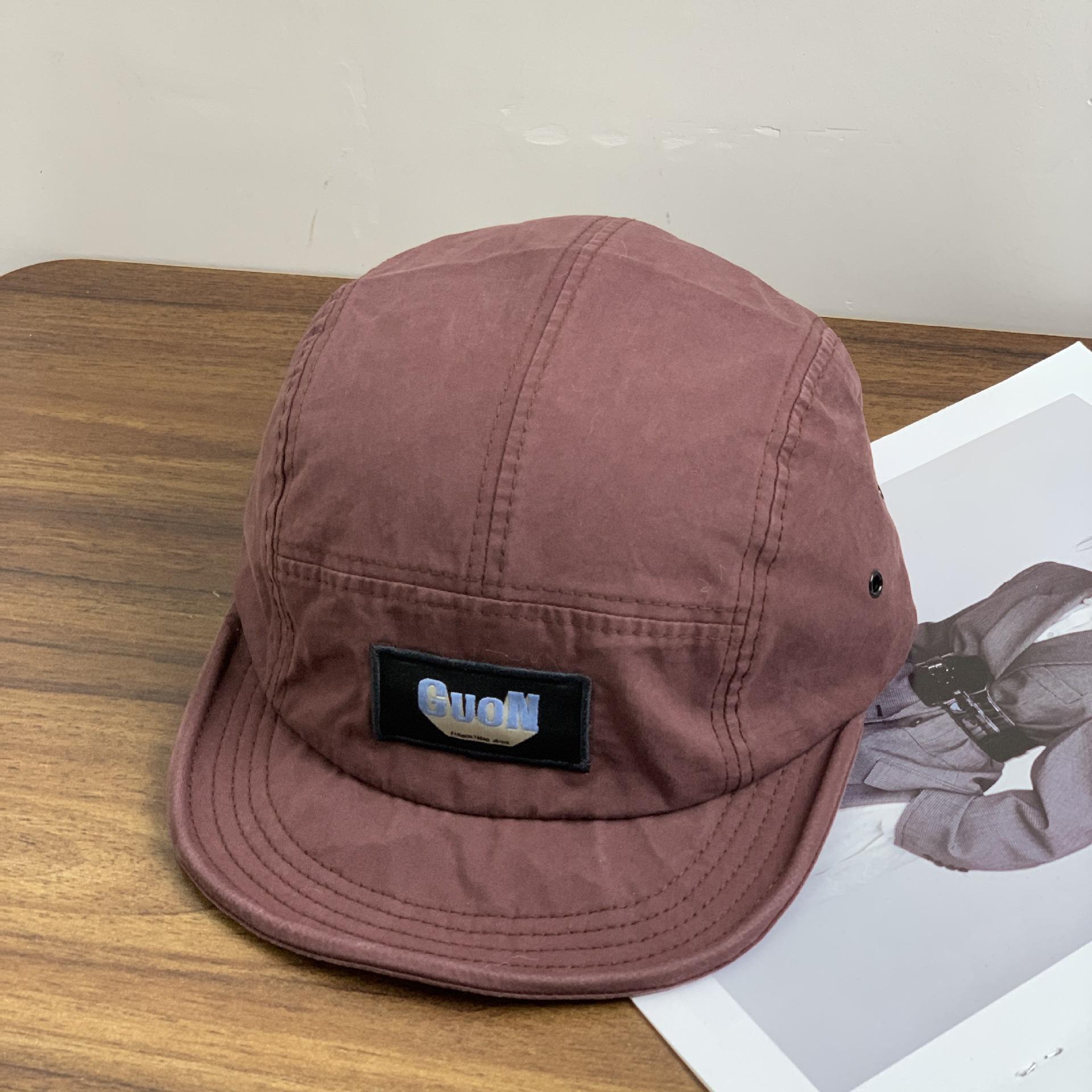 

Уличная американская шляпа с короткими полями, женская летняя модная уличная мягкая кепка с мягкими полями, быстросохнущая, тонкая, ретро-кепка M（56-58cm） кирпич красный