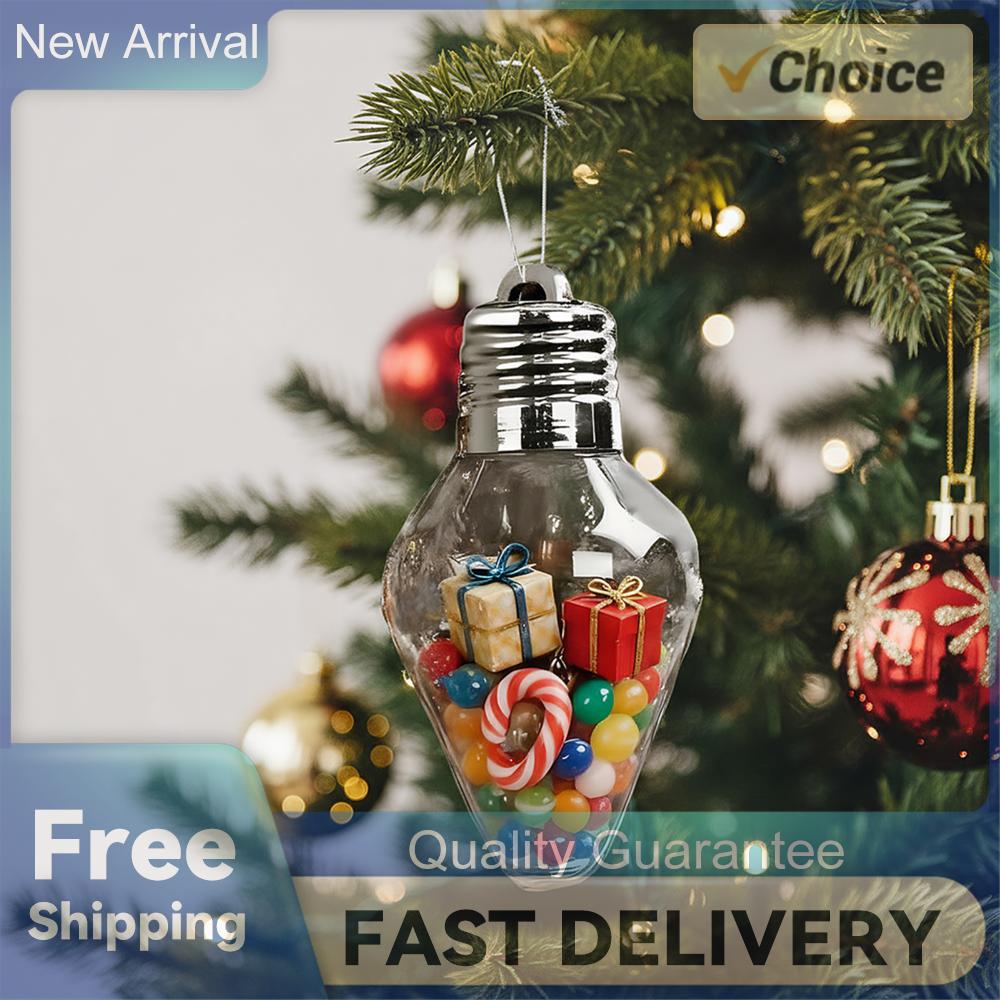 

Jumbo Plastic DIY Xmas Tree Decorations with Lid Reusable Hanging Candy Jars for Holiday Candy Crafts Home Tree Decor China Mainland