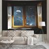 Imitation 3D Window Landscape Tapestry Wall Hanging Sunshine Beach Moonlit Night Wall Tapestry Art Home Decor Curtain Blanket