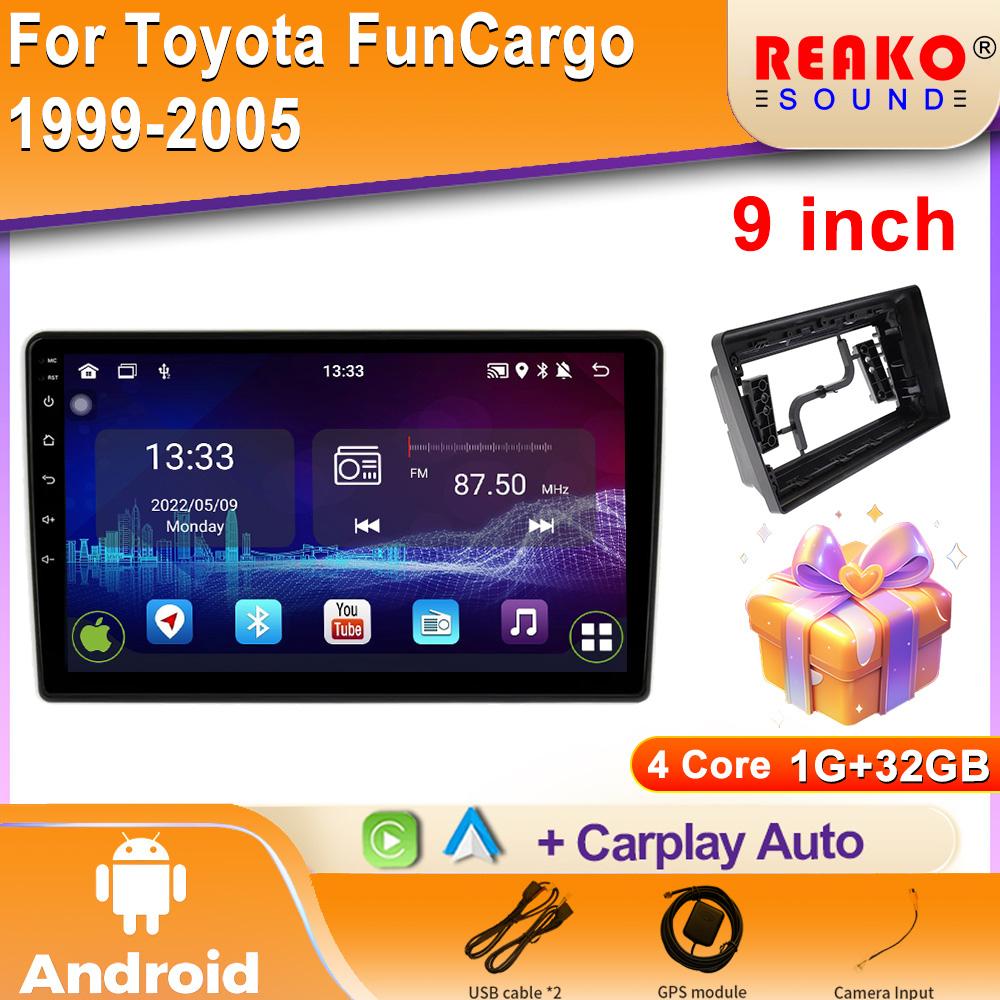 Android for  Toyota FunCargo 1999-2005 Car Radio DSP GPS Multimedia Video Player Wireless CarPlay Android Auto 2din Stereo