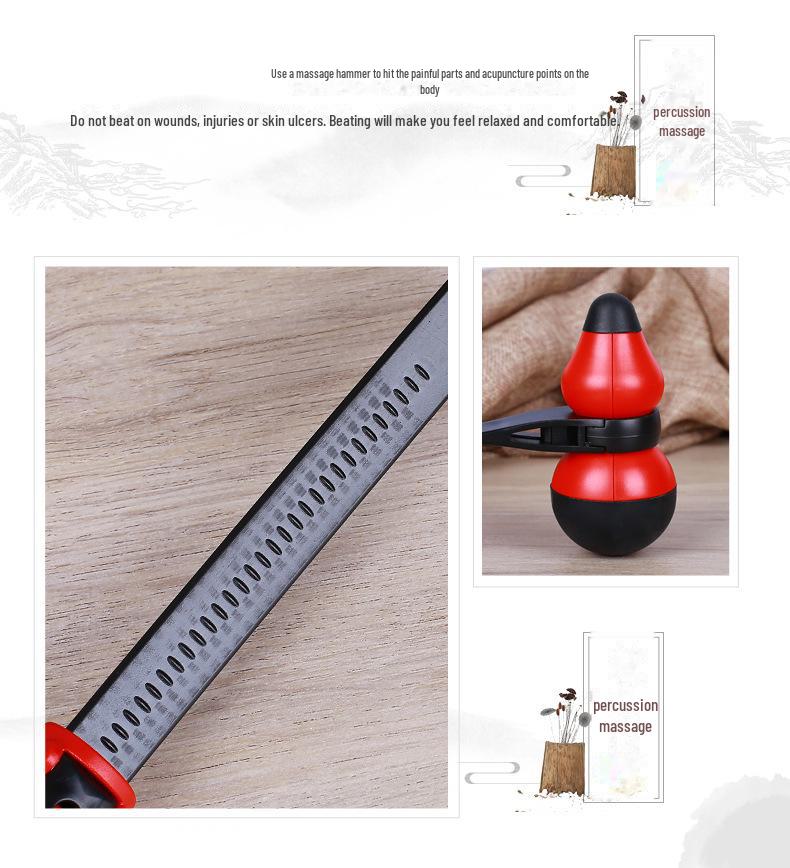 Fulu Gourd Massage Hammer: Meridian Patting Massager and Silicone Health Gift