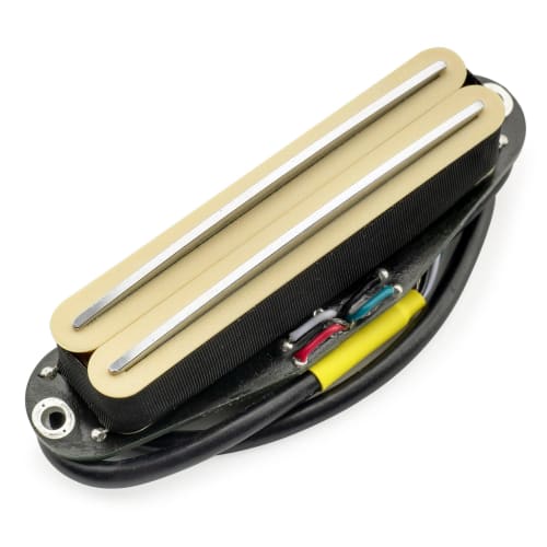 

Musiclily Pro ST-DPHC Керамический хамбакер одинарного размера с Super Distortion 13.2K Звукосниматель для гитары Strat, Кремовый корпус, Хромированные рельсы