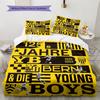 YB  Bedding Quilt Set Quilt Cover Pillowcase Home Decoration Birthday Gift (1 * Duvet Cover + 2 * Pillowcase, Without Core)