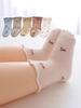 Newborn To 1 Year Cotton Baby Socks - Thin, Loose Cuff, Mid-Calf, for Spring & Autumn