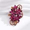 Vintage Exquisite Rhinestone Crystal Flower Brooch For Women Clothing Jewelry Accessries Gifts