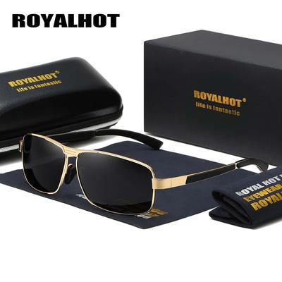 RoyalHot Männer Frauen Polarisierte Legierung Rechteck Rahmen Sonnenbrille Fahren Sonnenbrille Shades Oculos Männlich