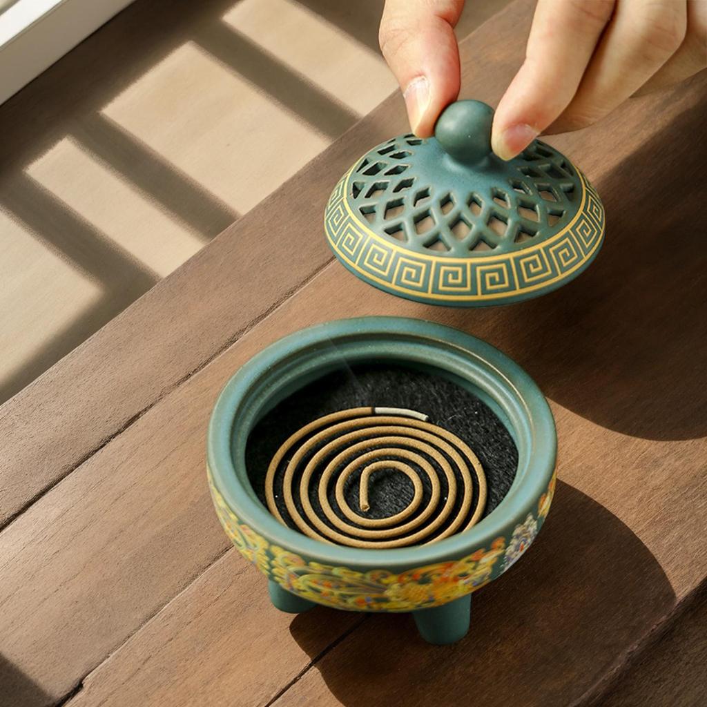 Coil Burner Backflow Creative Coil Holder Portable Censer Desktop Aromatherapy Ornament For Home Bedroom Spa Yoga Studio Camping