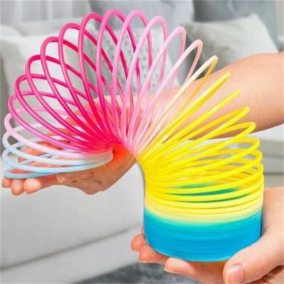 Erweiterungs Regenbogen Kreis Spaß Magisches Spielzeug Frühentwicklung Bildung Faltbarer Kunststoff Feder Spirale Kinder Kreative Zerlegung