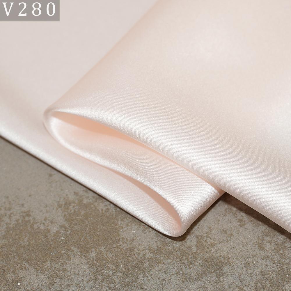 HYSK Natural Genuine Pure 100% Silk Crepe Satin Fabric Silk China Duchess Plain Brown by Meter for Dress Bedding Wedding
