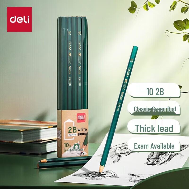 Deli 2B Hexagonal Wooden Pencils