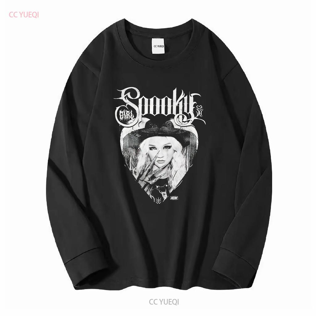 Julia Hart Spooky Girl AEW Official T Shirt long or short sleeves vintage Washed Soft Casual Top For Everyday Wear Stylish