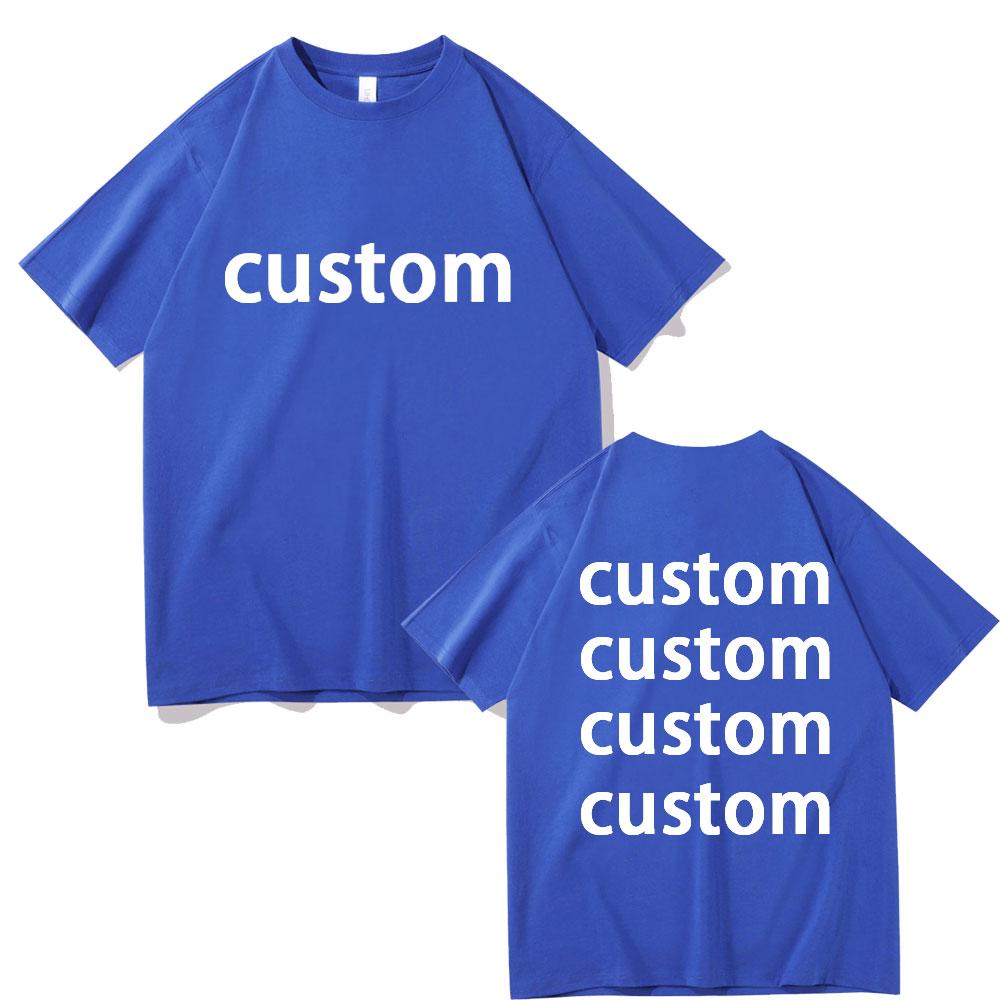Fashion Brand Design Diy Custom Print T-shirts Men Women Hip Hop Rock Punk Vintage T Shirts Male Anime Casual Oversized Tshirt