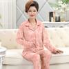 Middle-aged and elderly women's pajamas spring and autumn long-sleeved cardigan Chinese style gentle casual loungewear mother suit