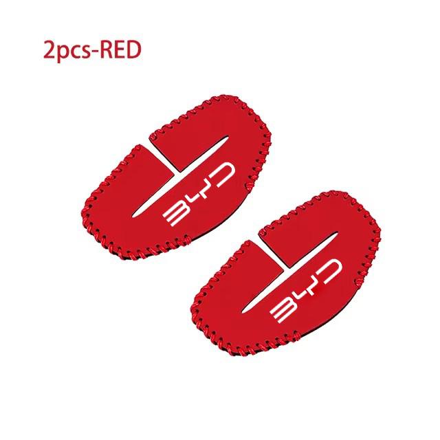 2pcs Car Seat Belt Buckle Cover Leather Protector Anti-collision Case For BYD Atto 3 Act 3 Tang F3 E6 Yuan plus Song plus ev f0
