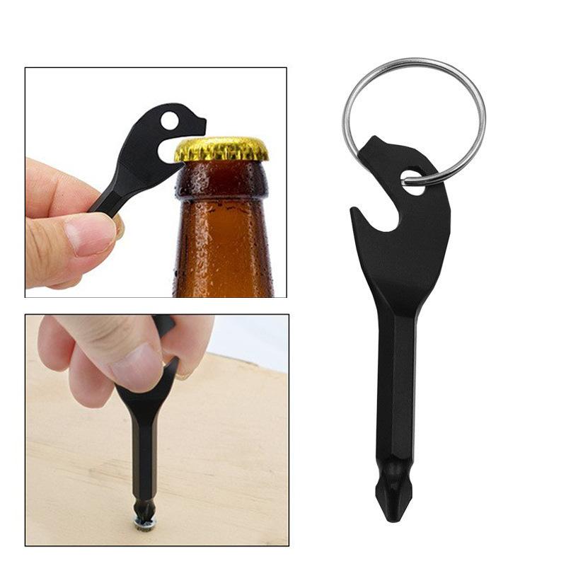 

YHD115 Outdoor Portable Bottle Opener Key Design Mini Phillips Screwdriver As Shown A