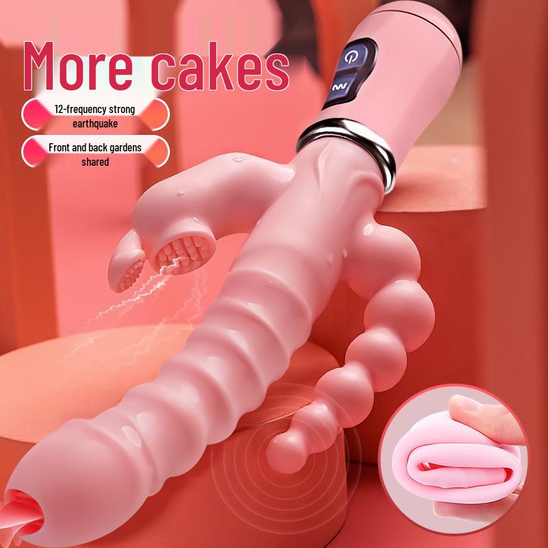 Adult Couple Massage Vibrator - Three-Fork Design for Back and Garden Use