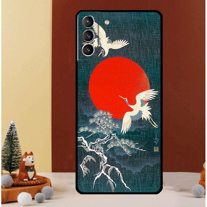 Japanese Style Art Japan Case For Samsung Galaxy S24 S26 Ultra S21 S22 S20 S23 S25 Ultra S10 Plus S25 FE Cover Funda