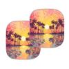 2-Piece Car Sunshade - Coconut Grove Design for Summer Heat Insulation