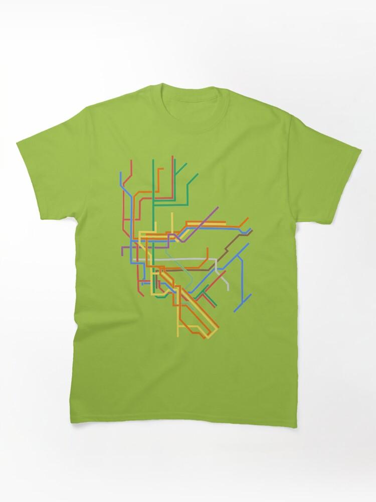 Metro Minimalist New York City Transit Line Map Classic T-Shirt
