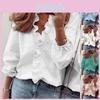 Elegante Damen Langarmhemden Bluse mit Rüschen V-Ausschnitt und Übergrößenoptionen