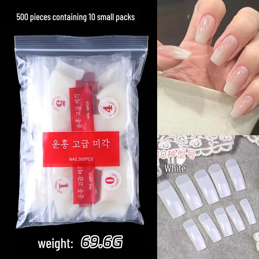 

Korean Style Transparent Full or Half Cover Natural False Nail Tips (500 Pieces)
