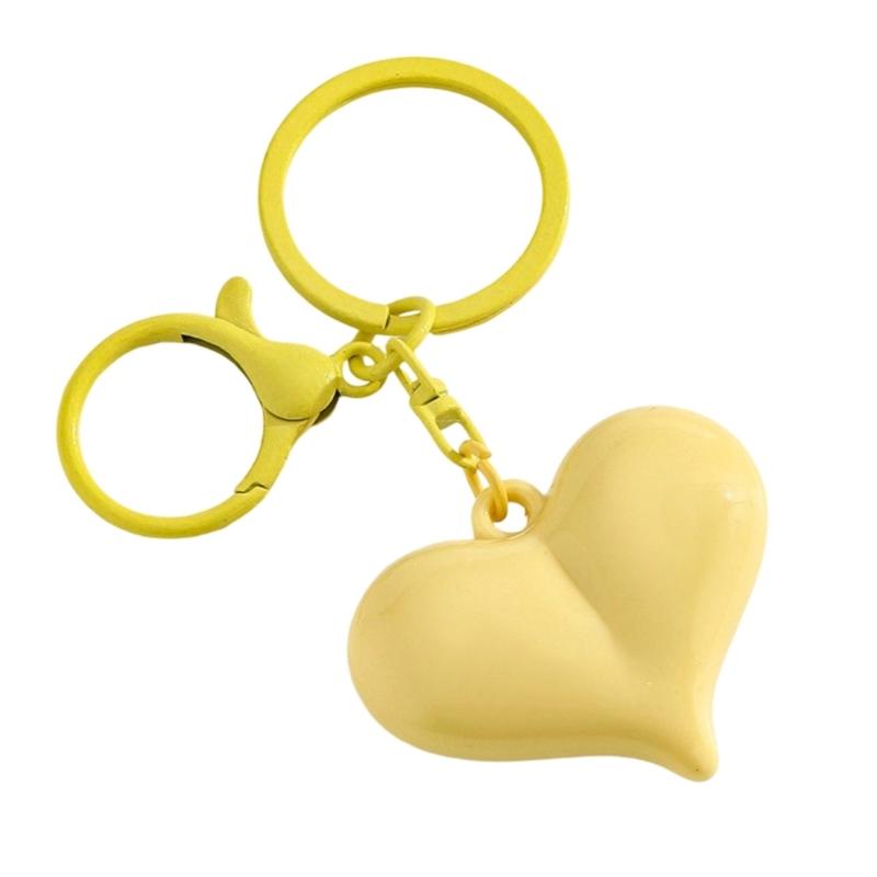

Vibranting Candy Color Acrylic Heart Keychain with Portable Designs for Fashion Accessories жёлтый