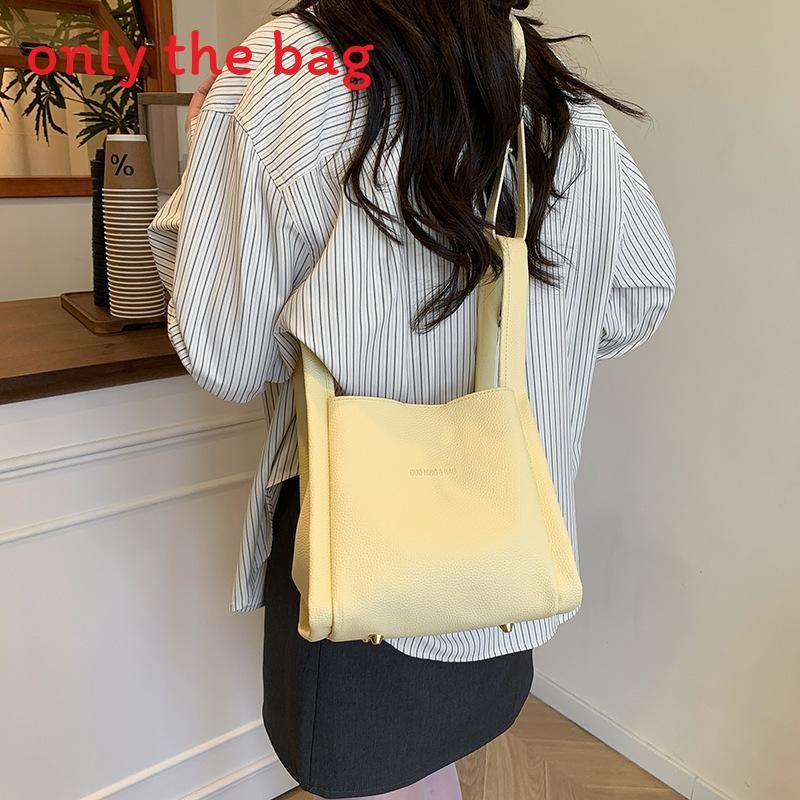 Single Shoulder Fashion Crossbody Bag With Solid Color And Letter Print Design