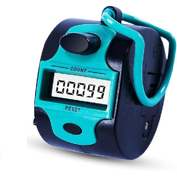 Handy Counter Click Manual Digital clicker Stitch Tally Counters Finger Mechanical Palm Handheld Pitch 5-Digit Electronic Display Click Counter