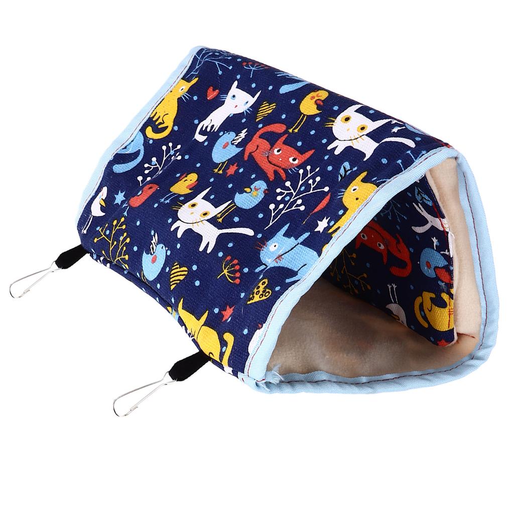 Warm Bird Nest Soft Thickened Foldable Bird Hanging Bed Toy with Hook for Parrots Parakeets