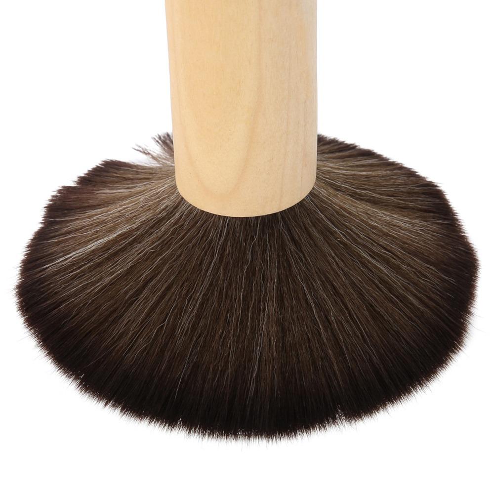 Anti-Static Neck Duster Brush Wood Handle Barber Cleaning Brush  For Barber Shop