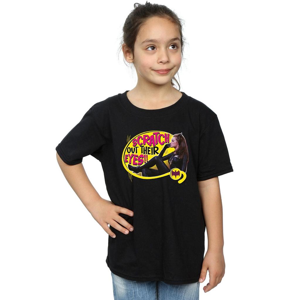 DC Comics Girls Batman TV Series Catwoman Scratch Cotton T-Shirt