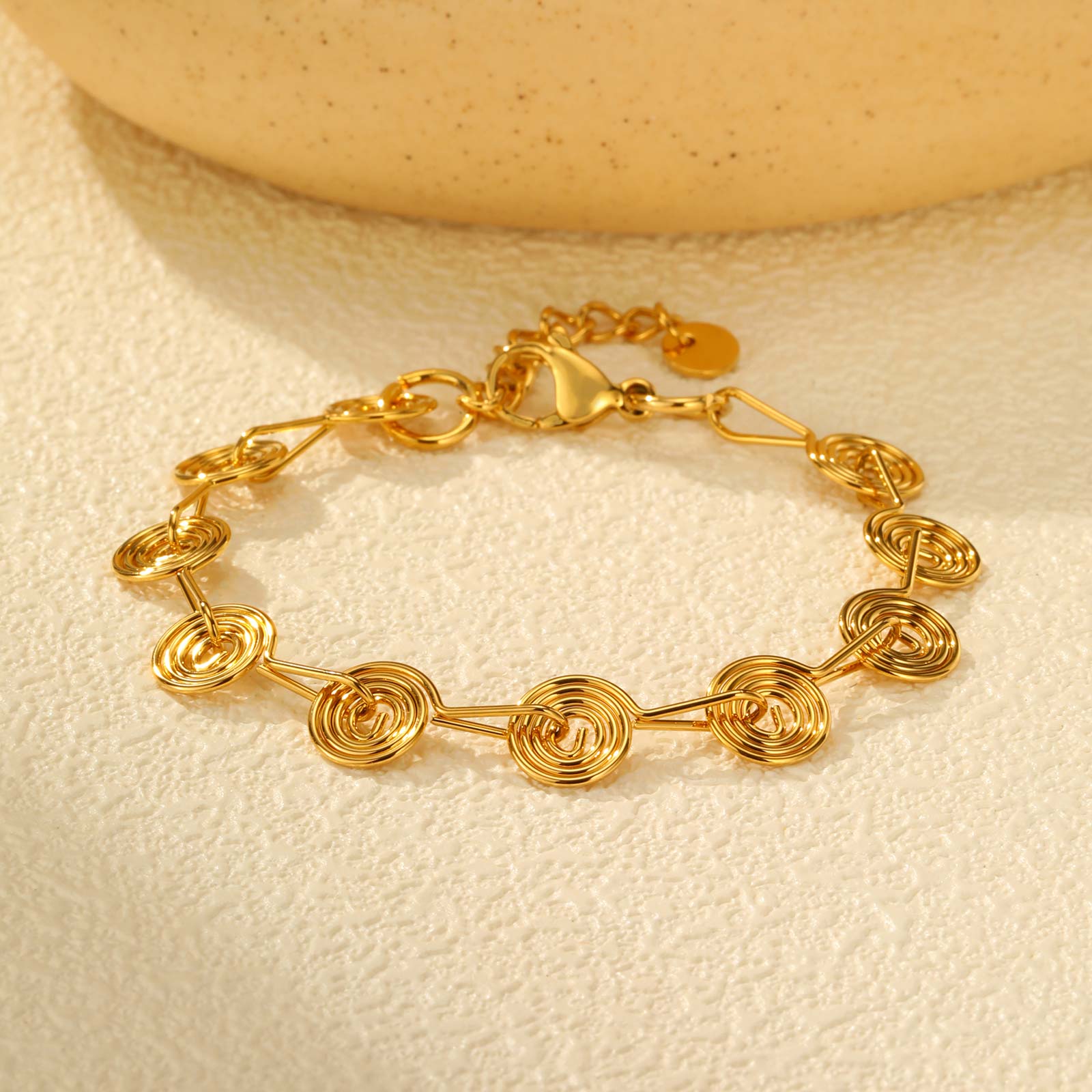 

Unique Geometric Spiral Necklace for Women,Gold Color Stainless Steel Necklaces,Fashion Set Jewelry Gifts