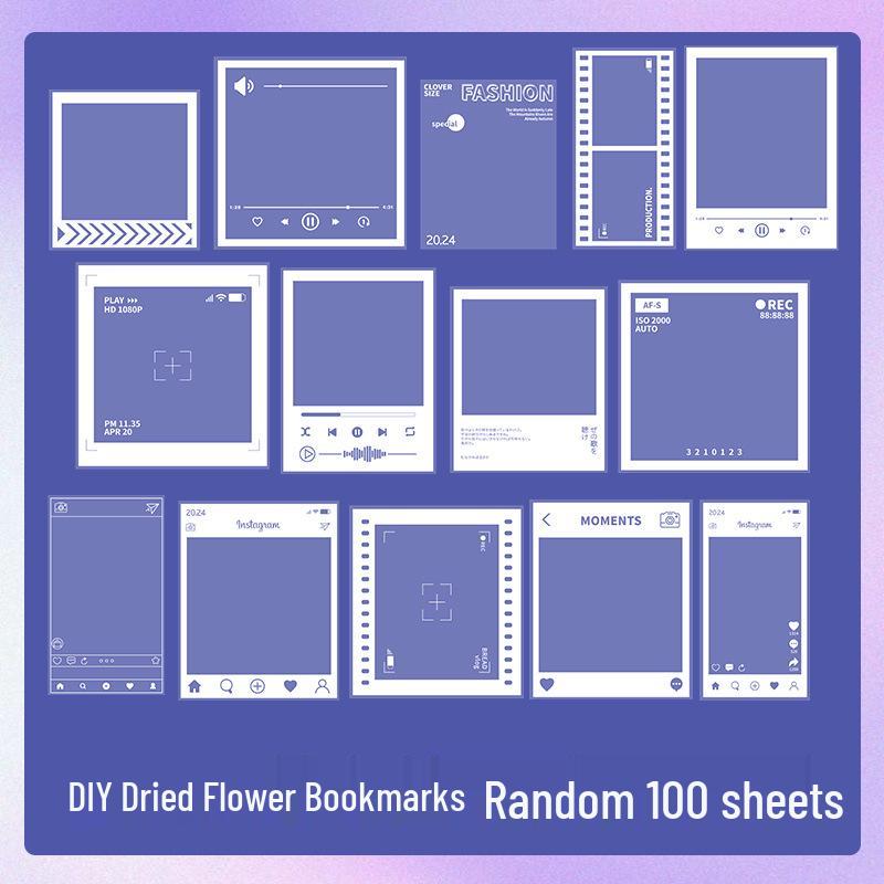 Transparent Specimen DIY Kit: Pressed Leaves, Flowers, Plants for Dried Spring Bookmarks